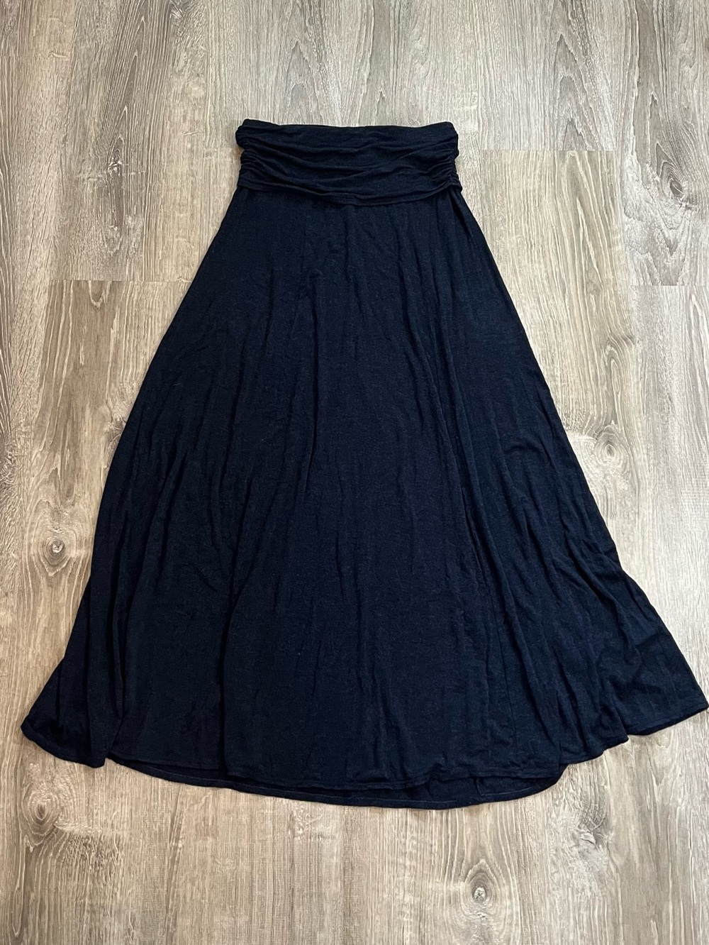 M.S.S.P. Max Studio Specialty Products Size XS Navy Blue Soft Knit Maxi Skirt